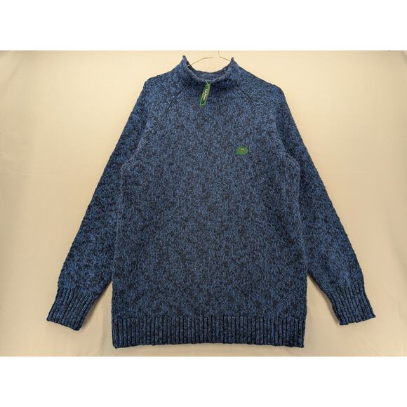 NWT L.L. Bean Women's Cotton Ragg Funnelneck Pullover Sweater in Navy size L - Picture 2 of 6